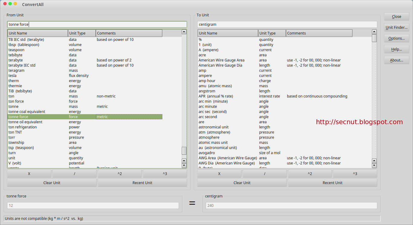 ConvertAll Best Unit Conversion Program in Linux FREE