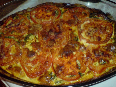 Ομελέτα με σπανάκι στο φούρνο.