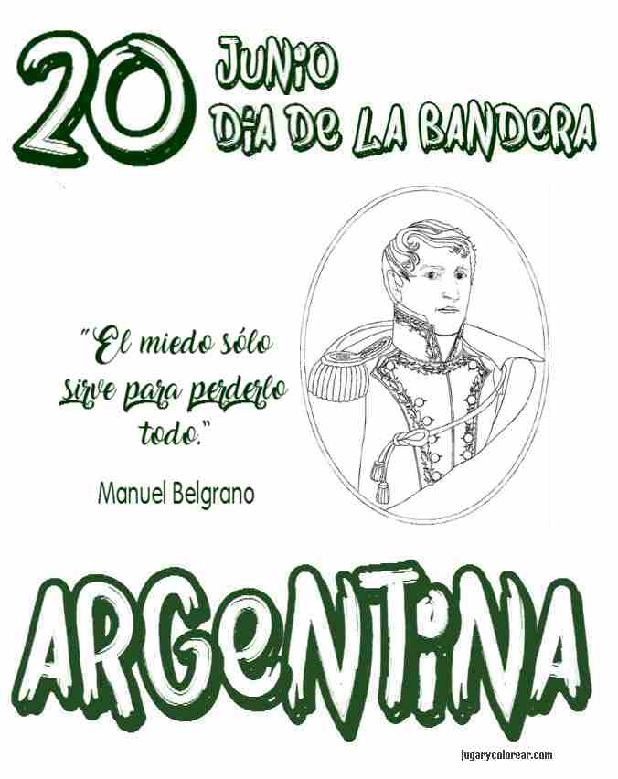 Dia De La Bandera Argentina Jugar Y Colorear