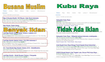 perbandingan kata kunci disukai google adsense