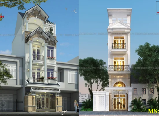 desain tampak depan rumah klasik 3 lantai