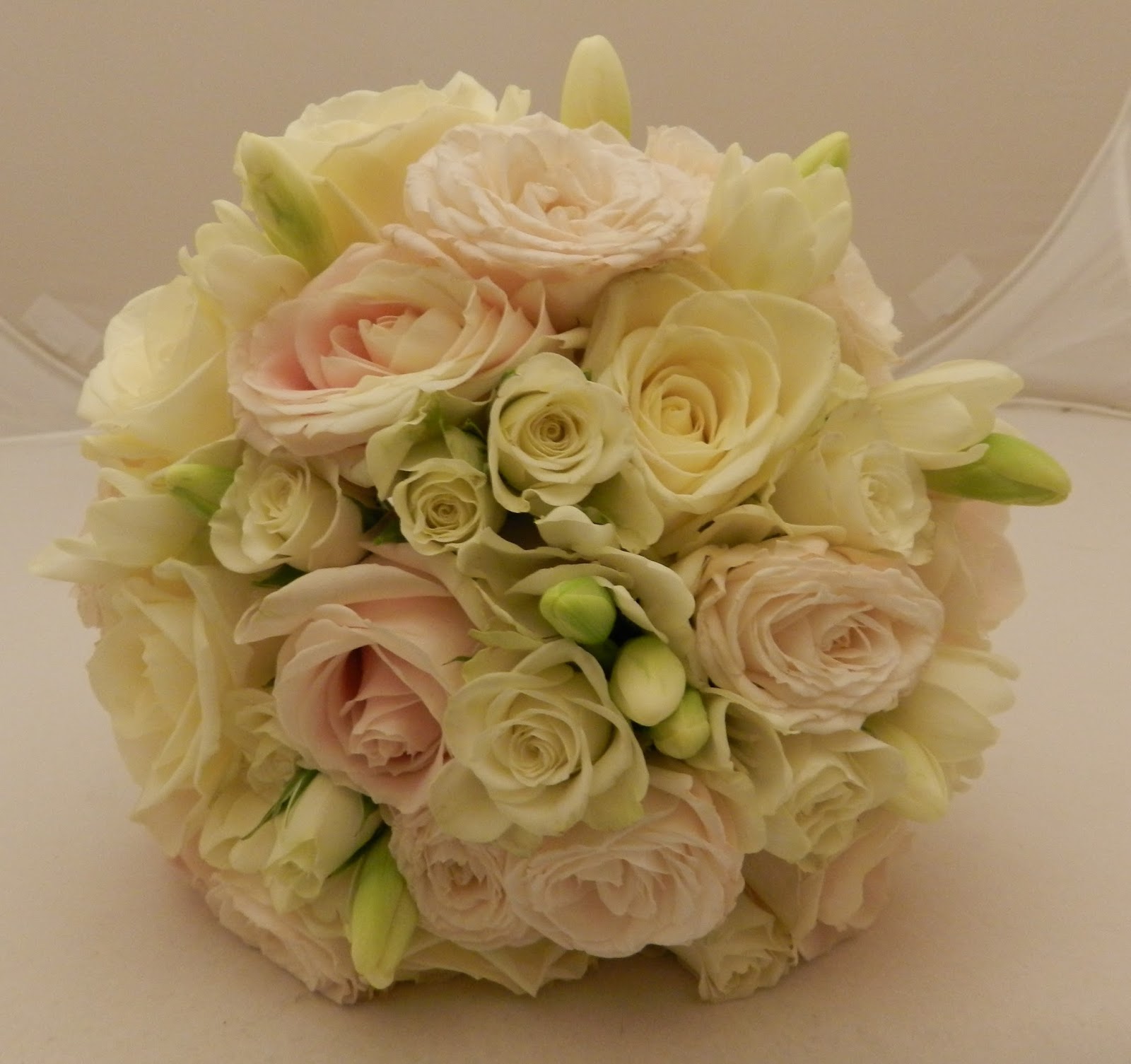 Sandra's Flower Studio. Blush and Ivory Wedding Flowers