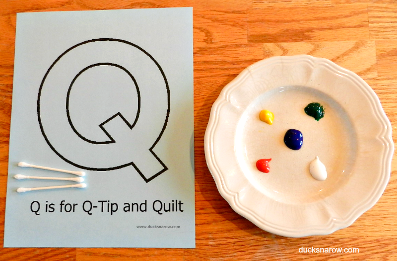 Paint With Q Tips Letter Q Preschool Activity Ducks n A Row Paint With Q Tips Letter Q Preschool Activity Ducks n A Row