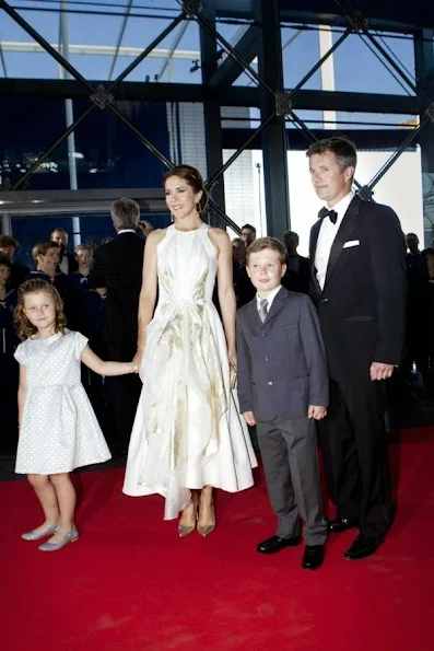 Crown Princess Mary, Princess Marie, Prince Frederik, Prince Jaochim at Prince Henrik's 80th birthday gala