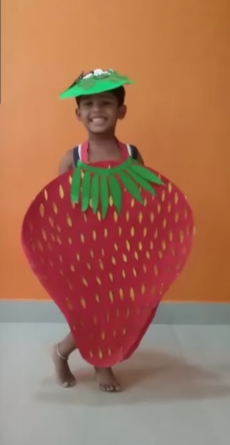 Disfraz de fresa para escolares