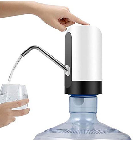 Wireless Water Can Dispenser Pump for 20 Litre Bottle Konquer TimeS KTS Automatic Wireless Water Can Dispenser Pump for 20 Litre Bottle Can, Black