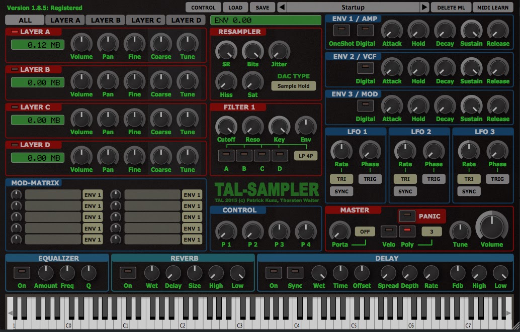 TAL (Togu Audio Line) updated TALSampler to v1.8.5 New Filter Types