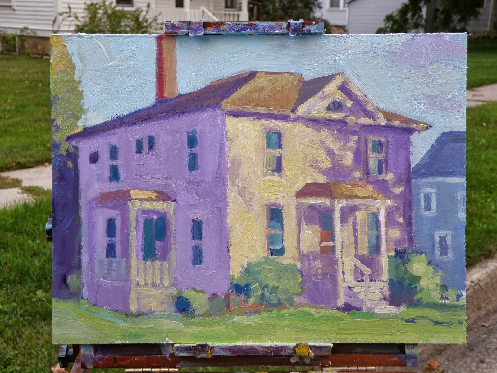 County Line Studio Three paintings I did in Plymouth WI for Plymouth