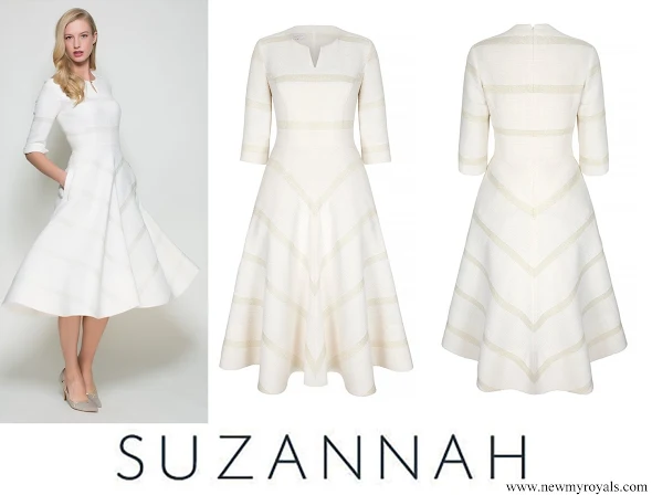 Countess Sophie wore Suzannah Wave Textured Stripe Dress