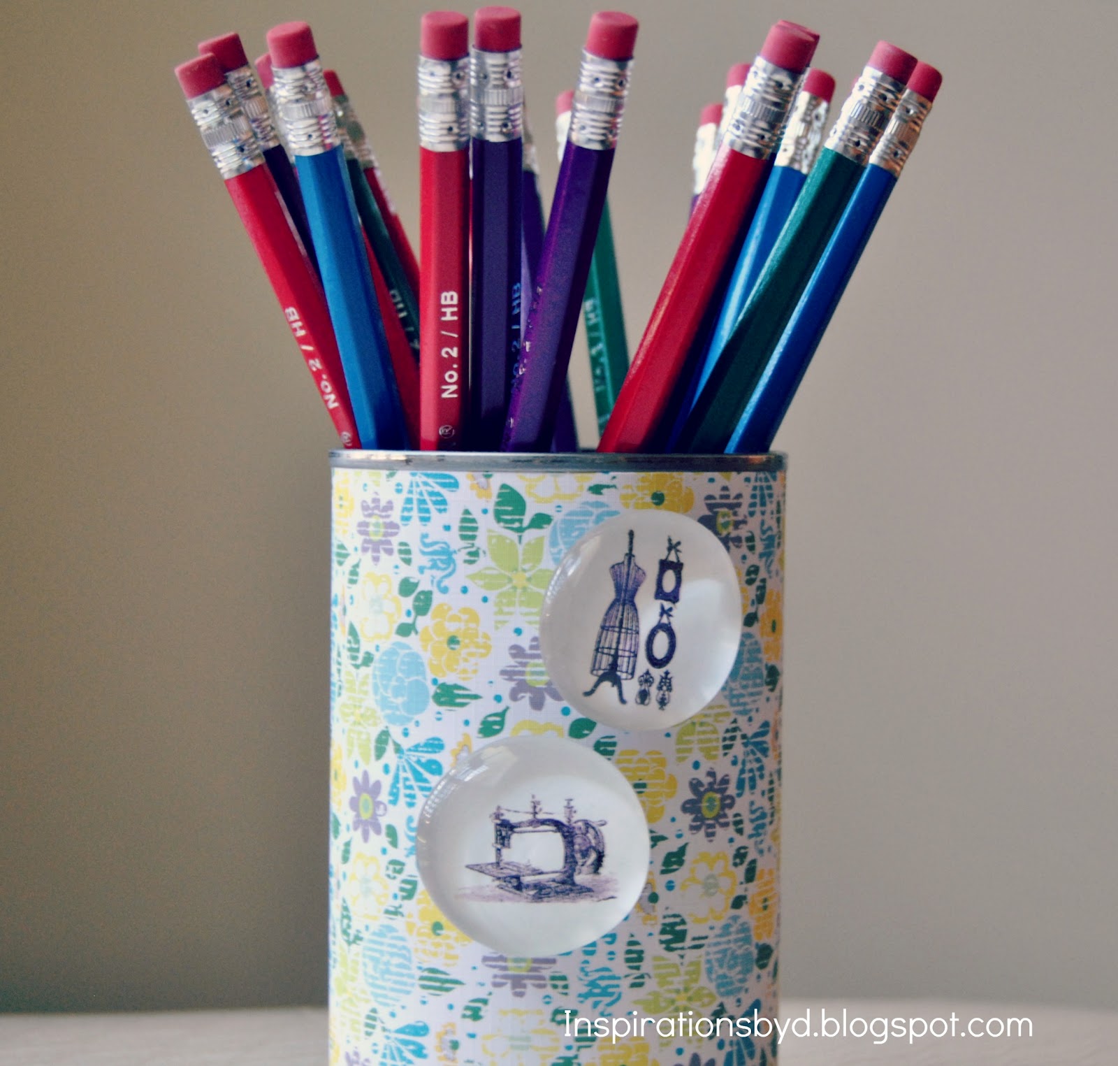 Inspirations by D How to Make a Pencil Holder Using a Can