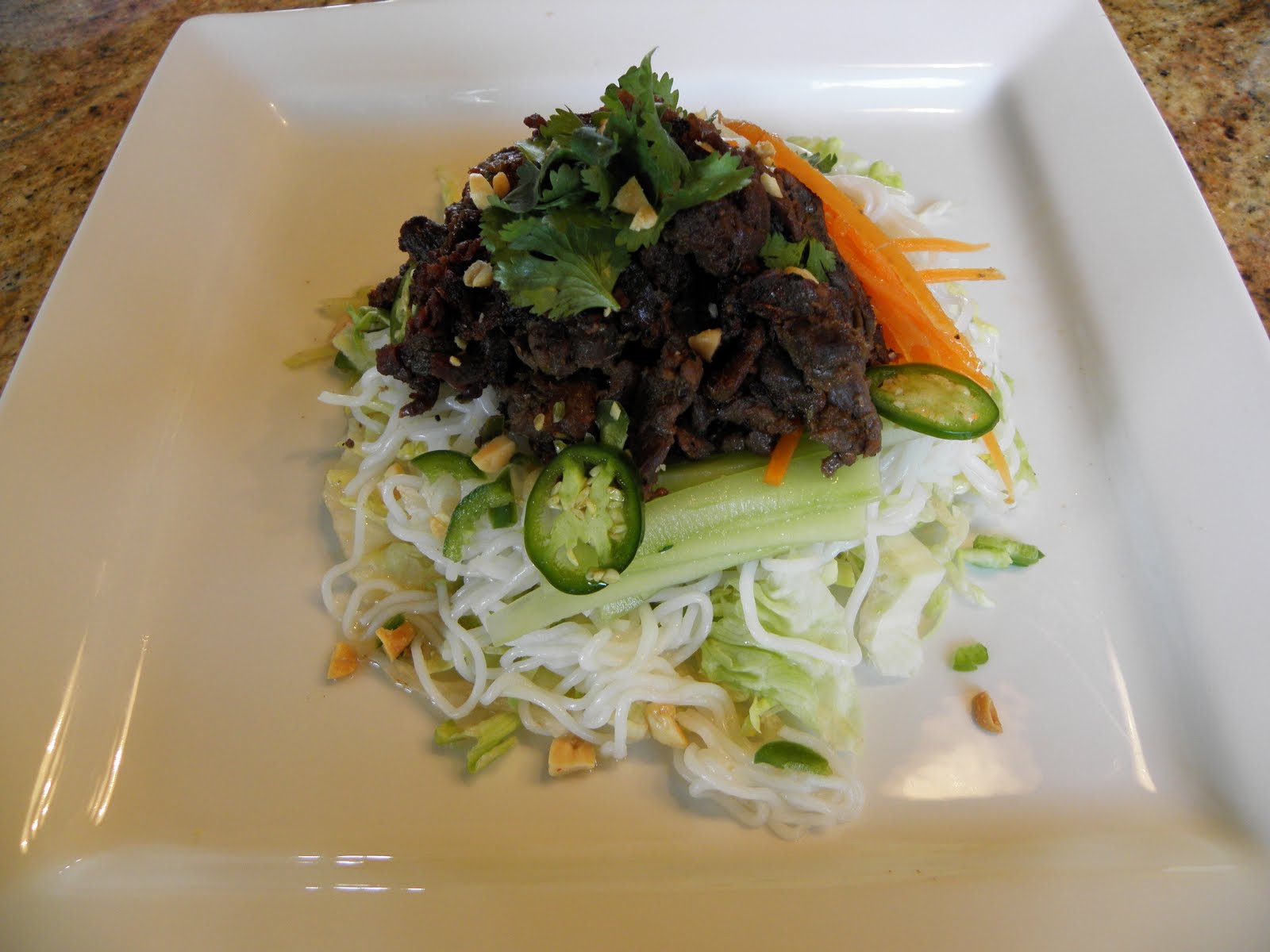 Azle Farmers Market Grilled Lemongrass Beef with Rice Noodles Chef Julia