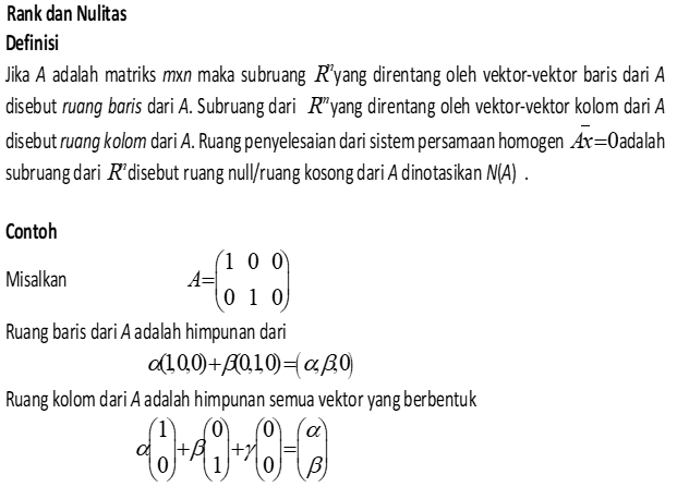 VEKTOR BASIS DAN DIMENSI