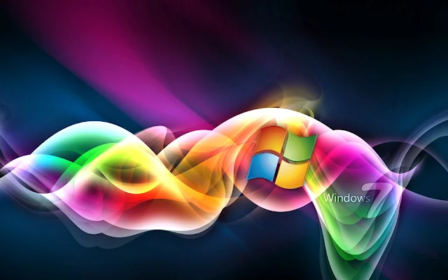 Mooie gekleurde Windows 7 achtergrond
