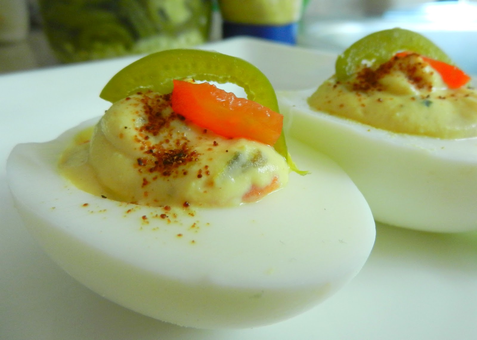For the Love of Food (and Eating!) Spicy Southwest Deviled Eggs
