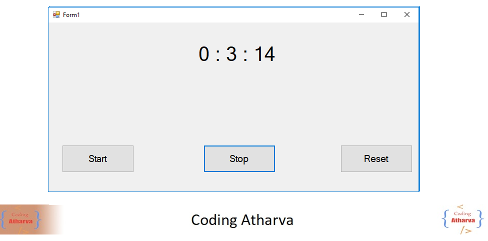34 Stopwatch using Timer in VB.NET ~ Coding Atharva
