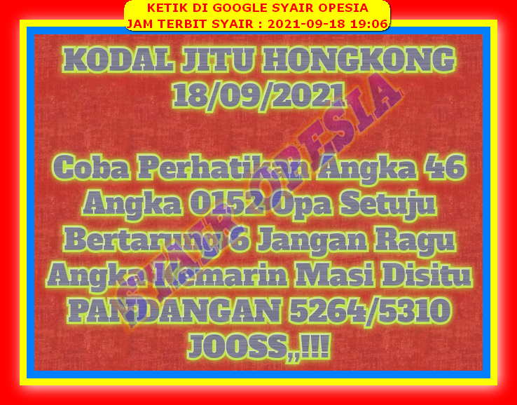 1 New Message Kode Syair Hongkong 18 September 2021 Forum Syair Togel Hongkong Singapura Sydney