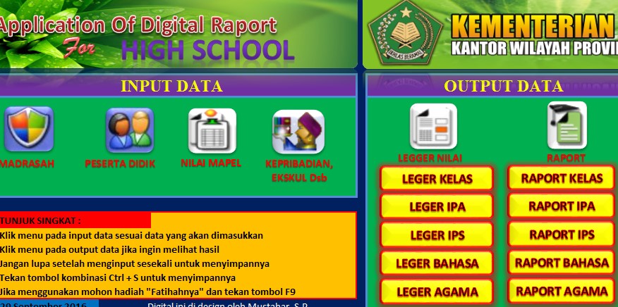 Download Aplikasi Raport Sementara SD SMP SMA
