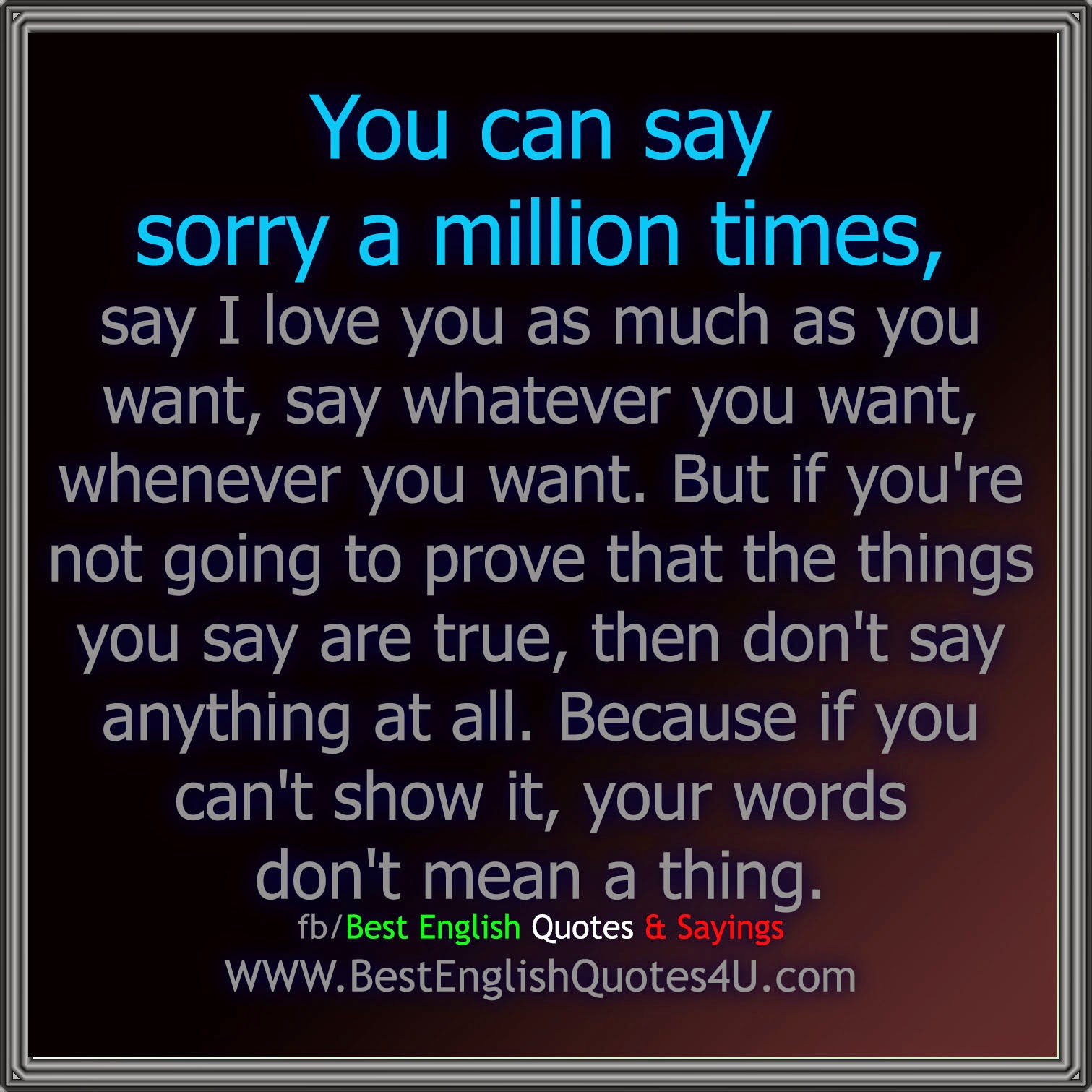 Words to say sorry and i love you