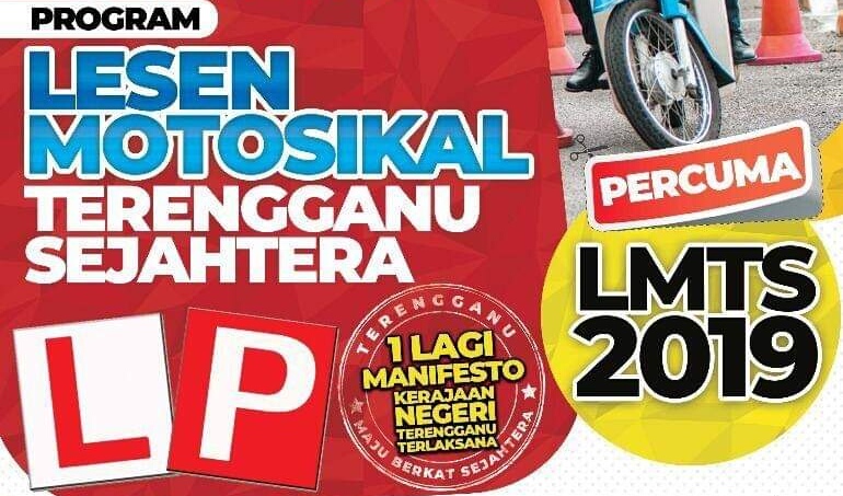 Permohonan Lesen Motosikal Terengganu Sejahtera 2019 Online
