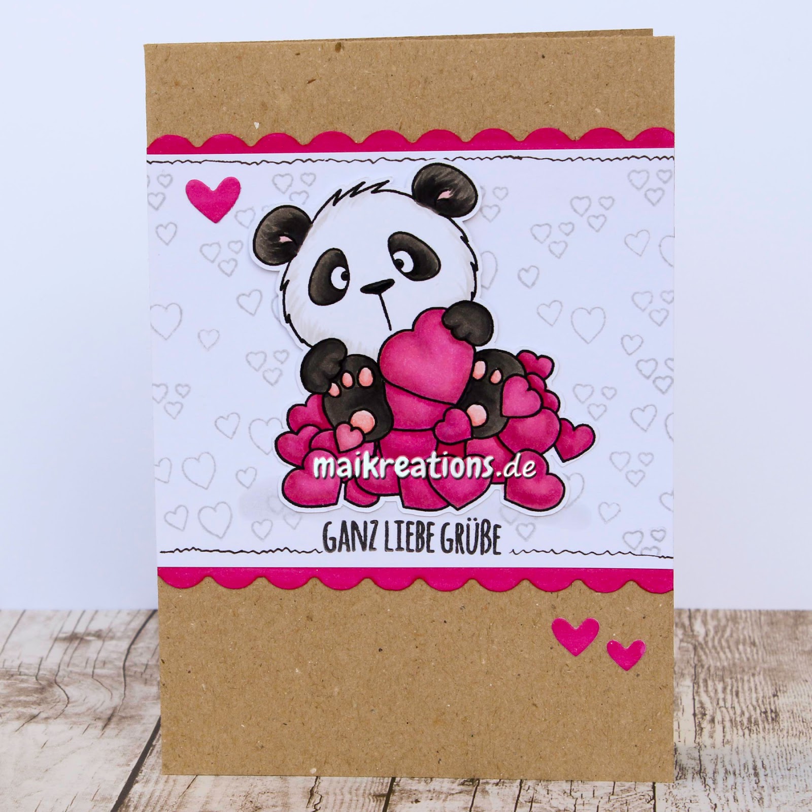 Maikreations Ganz Liebe Panda Grusse