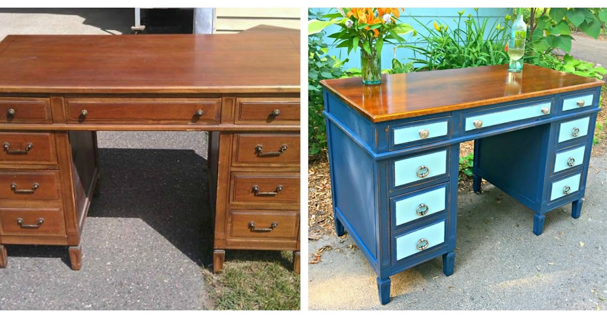 Heir and Space A Vintage Desk in Shades of Blue