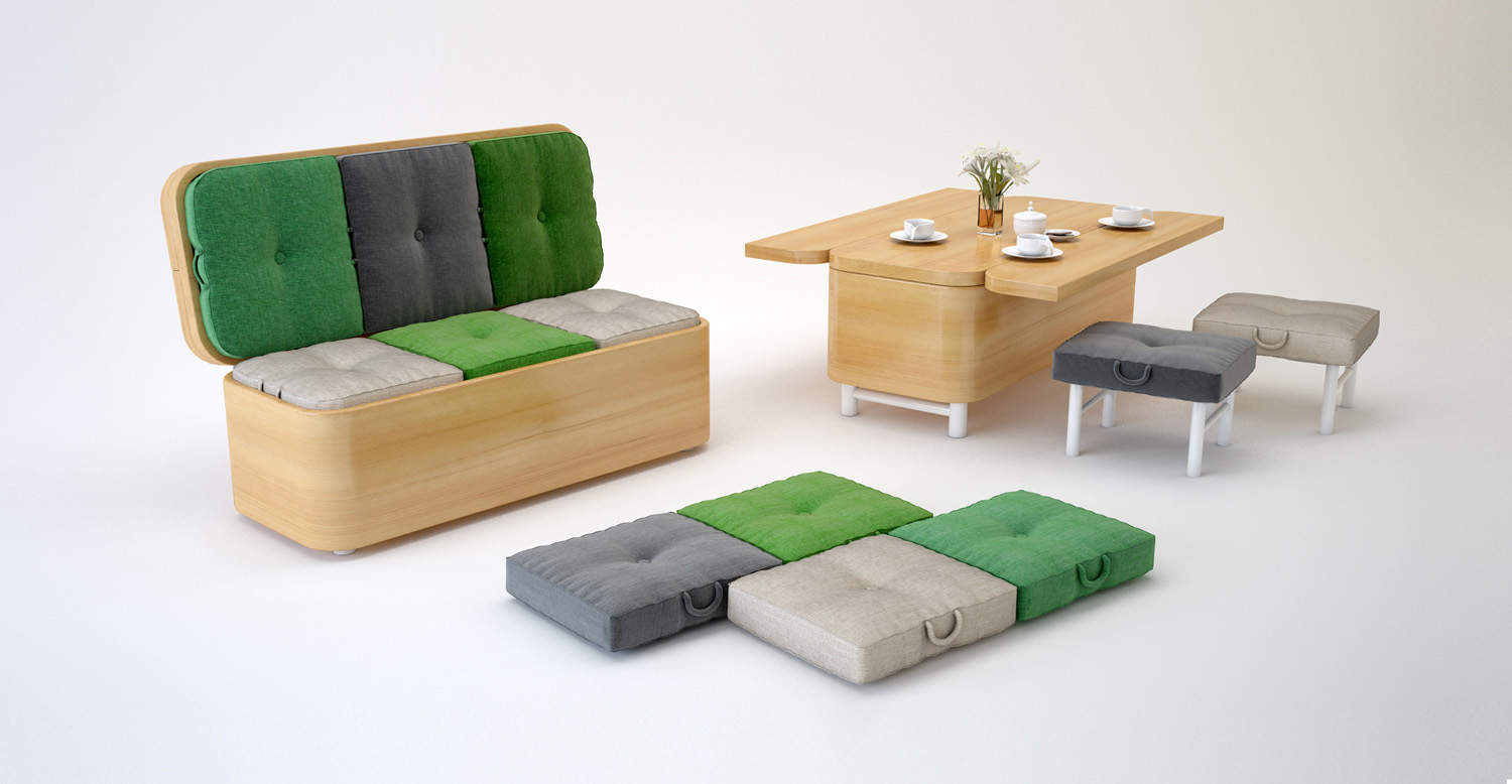 corners and curves: Flexible furniture - Best solution for space