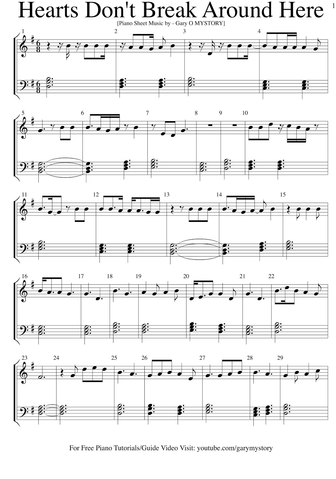 Ed Sheeran Hearts Don't Break Around Here DIVIDE FREE PIANO SHEET