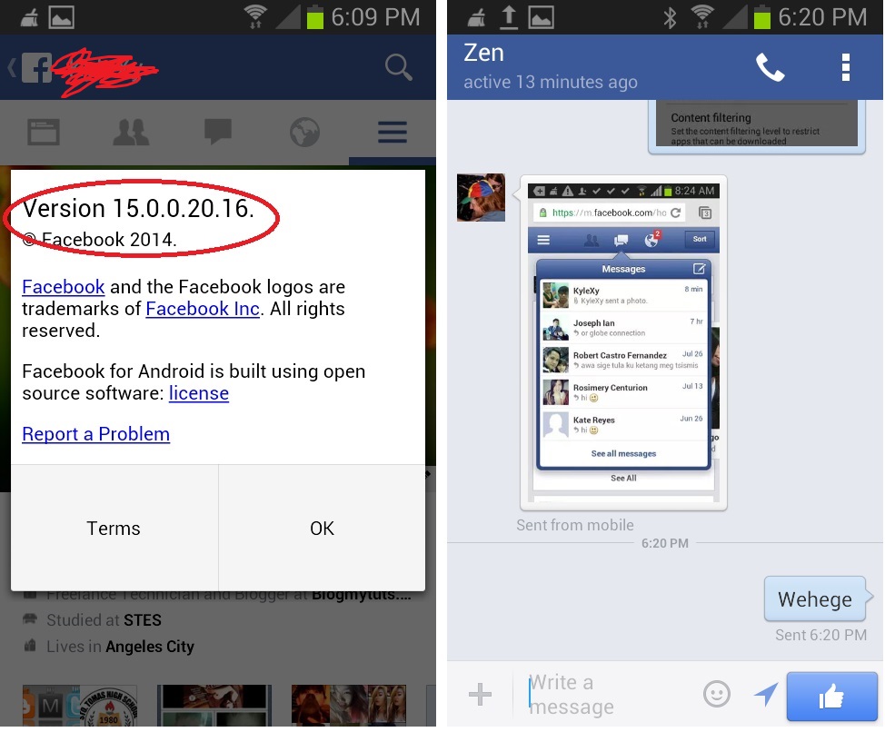 How to Bring Back Old Facebook Apps Mobile Message blogmytuts