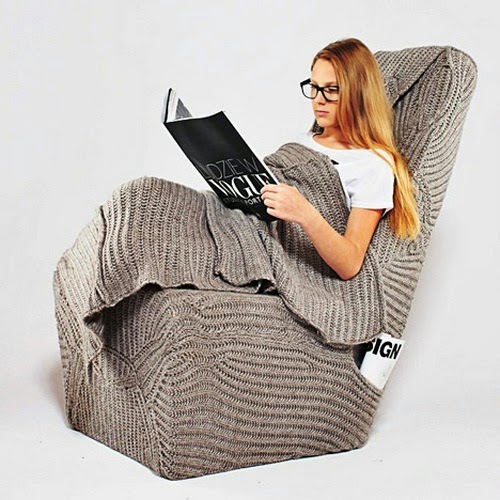 An original chair made sweater by designer Aga Brzostek
