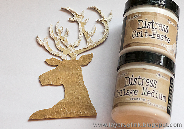 Layers of ink - Frosty Deer Clipboard Tutorial by Anna-Karin, with Sizzix dies by Tim Holtz.