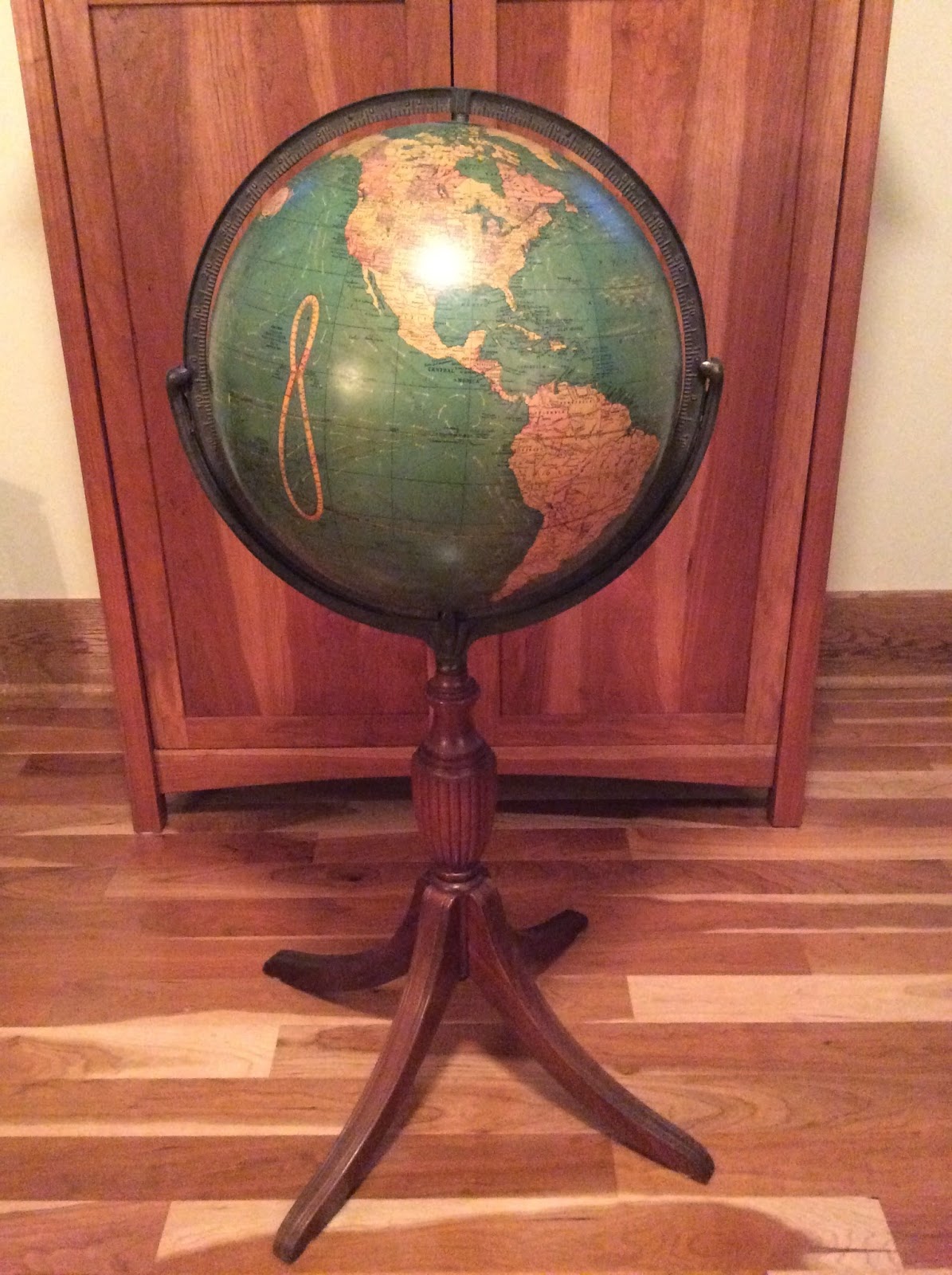 Collecting Antique and Vintage Globes 1938 Crams floor globe