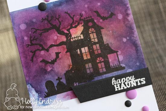 Happy Haunts Card by Holly Endress | Spooky Street Stamp Set by Newton's Nook Designs #newtonsnook #handmade