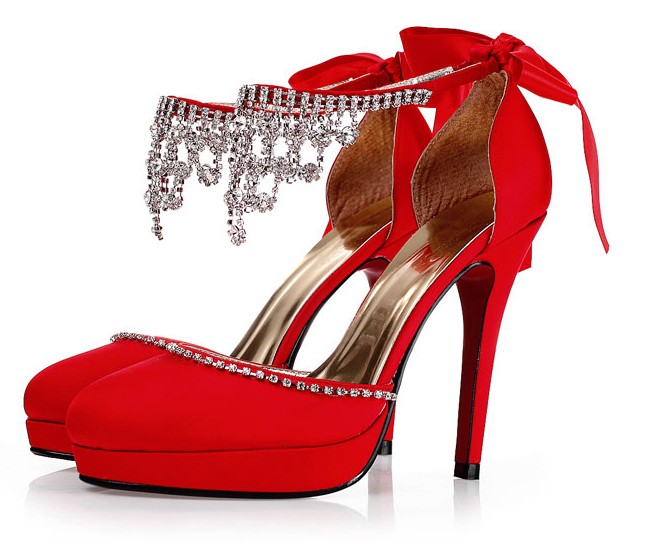 SHE FASHION CLUB: Red Wedding Heels