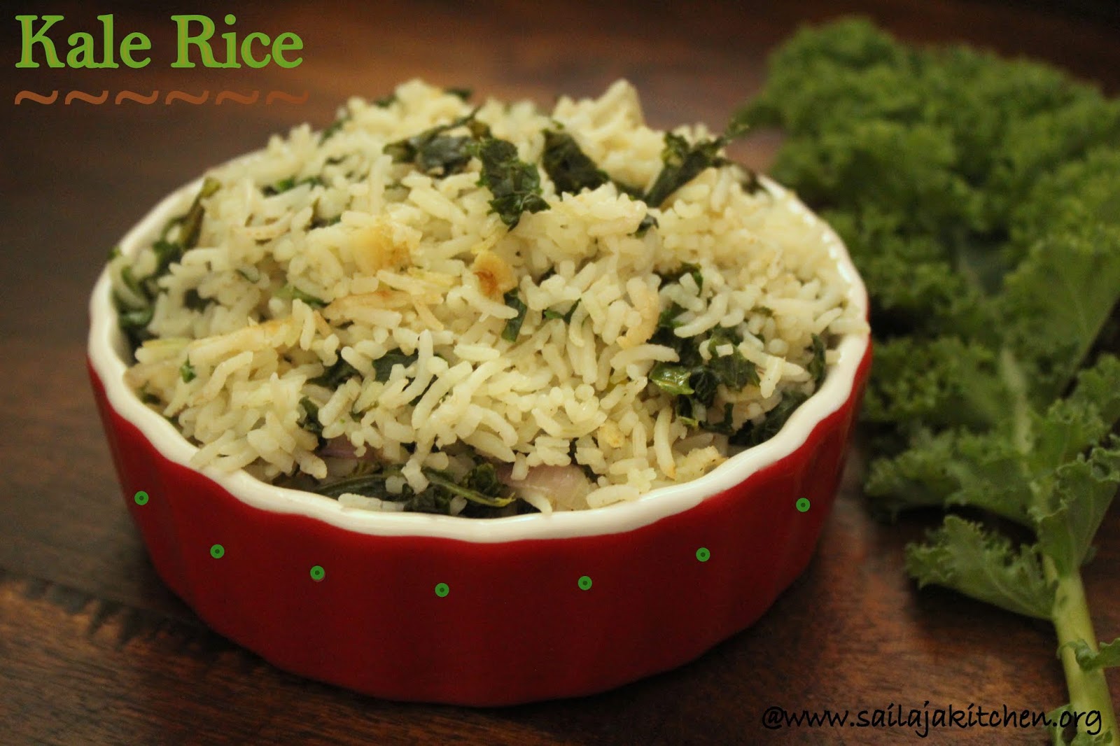 Sailaja Kitchen...A site for all food lovers! Kale Rice / Easy Kale