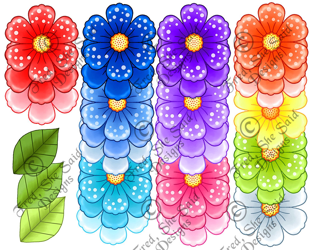 Двусторонние картинки цветы