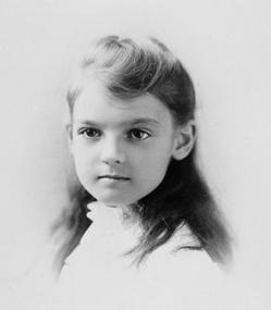 Elsie May Bell as a child, bust portrait, facing front, Gilbert H. Grosvenor Collection, Prints and Photographs Division, Library of Congress. -- http://www.alexandergrahambell.org