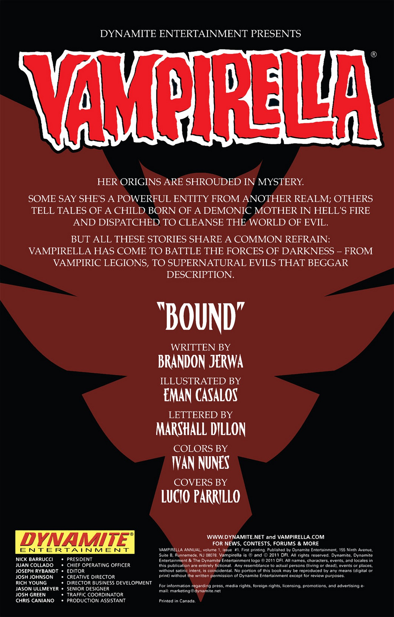 Read online Vampirella (2010) comic -  Issue # Annual 1 - 2