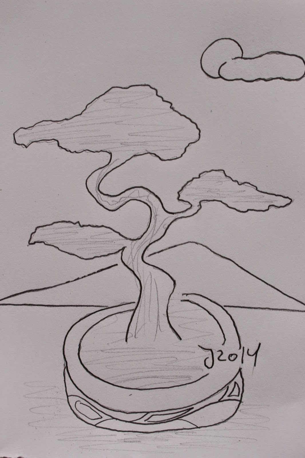 Random artworks: Giant bonsai tree sketches