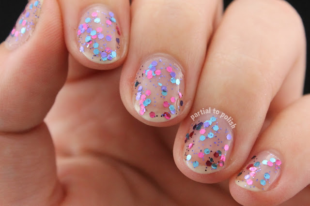 Sally Hansen Cheery On Top Over Bare Nails