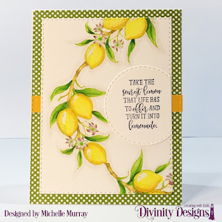 Divinity Designs Stamps: Lemon Branch, Custom  Dies: Double Stitched Rectangles, Double Stitched Circles, Paper Collection:  Birthday Brights
