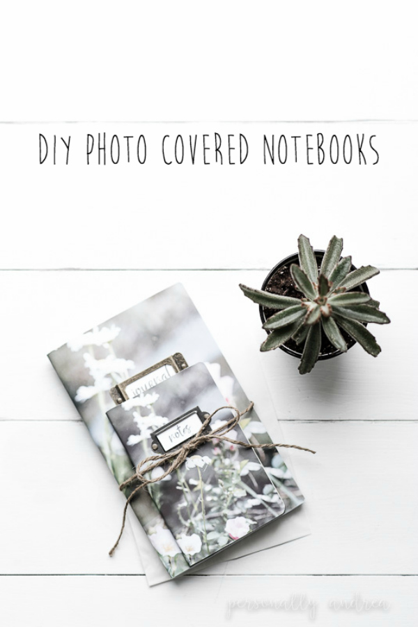DIY Photo Covered Notebooks | Use your own photos to decorate and personalize your notebooks | personallyandrea.com