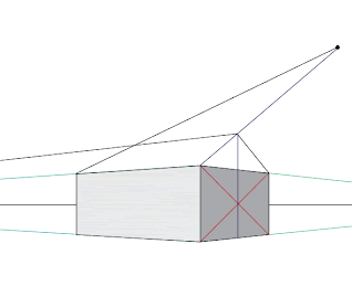 Draw the back side of the roof.