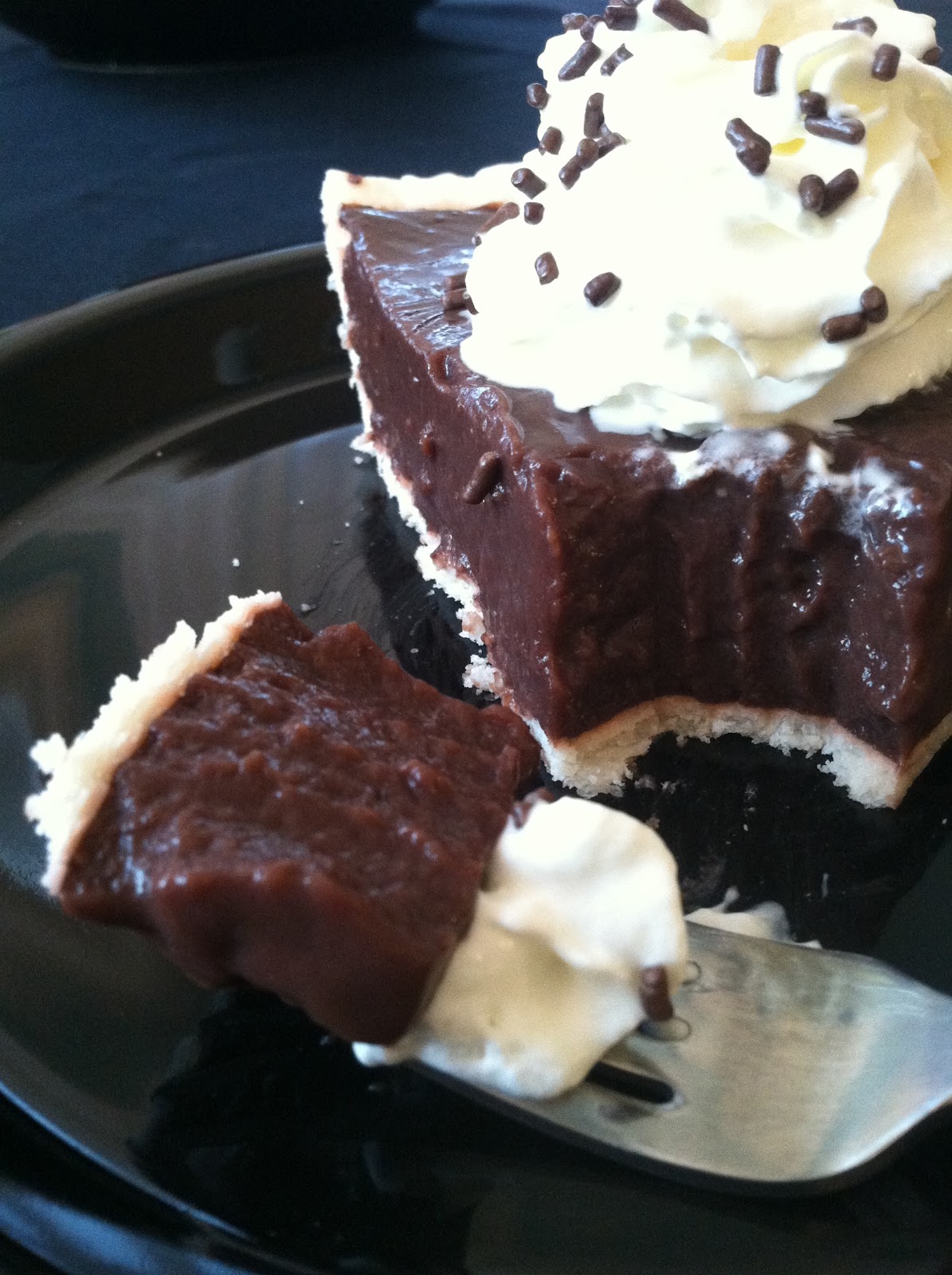 Two Broke Gals Four Ingredient Chocolate Pie