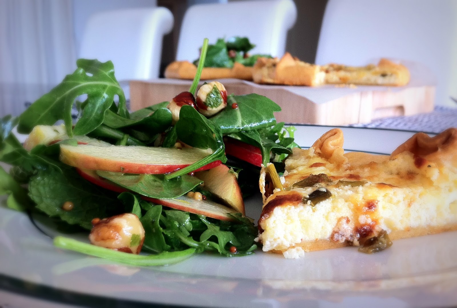 kayla marie's kitchen Goat’s cheese & spring onion galette