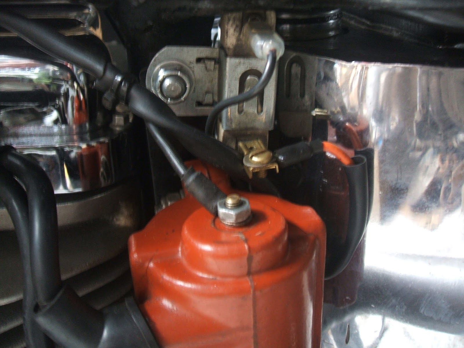 Harley Davidson Panhead Timing marks, distributortimer, log book.