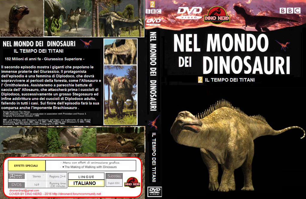 Nel Mondo dei Dinosauri collana 6 DVD fan cover 1°rilascio