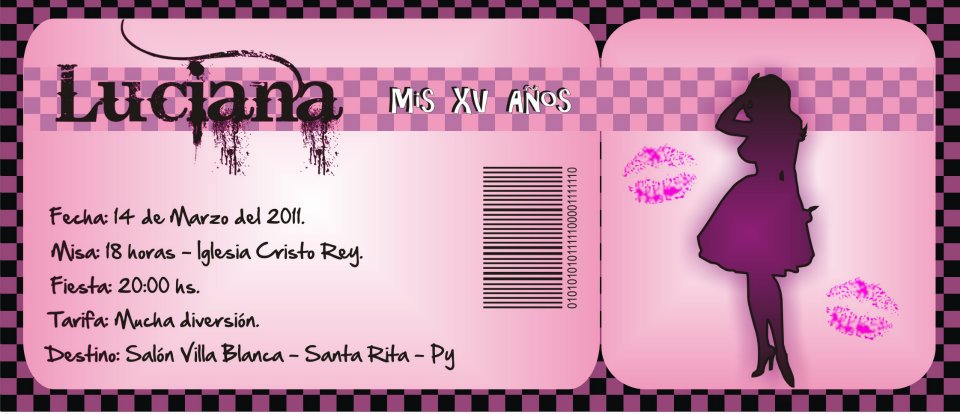 ART PICTURES.. XD: Tarjeta - Ticket Rosa, Rojo y Turquesa