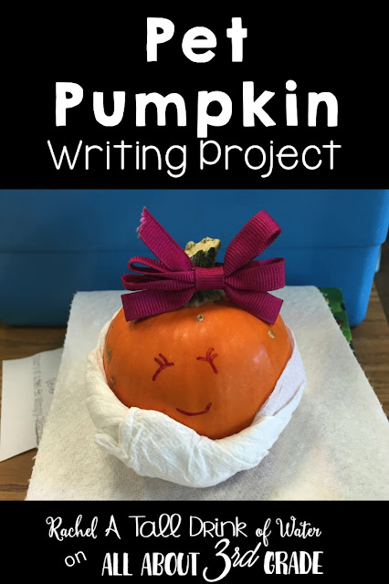 Pet Pumpkin writing project...get your kids writing all about pumpkins! Plus some free pumpkin poetry writing pages.
