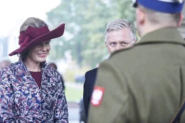 Queen Mathilde of Belgium with Polish President Andrzej Duda and Polish First Lady Agata Kornhauser-Duda 