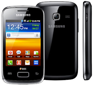 Celular Samsung Y Duos Preto , com dois chips, Wi-Fi e 3G 